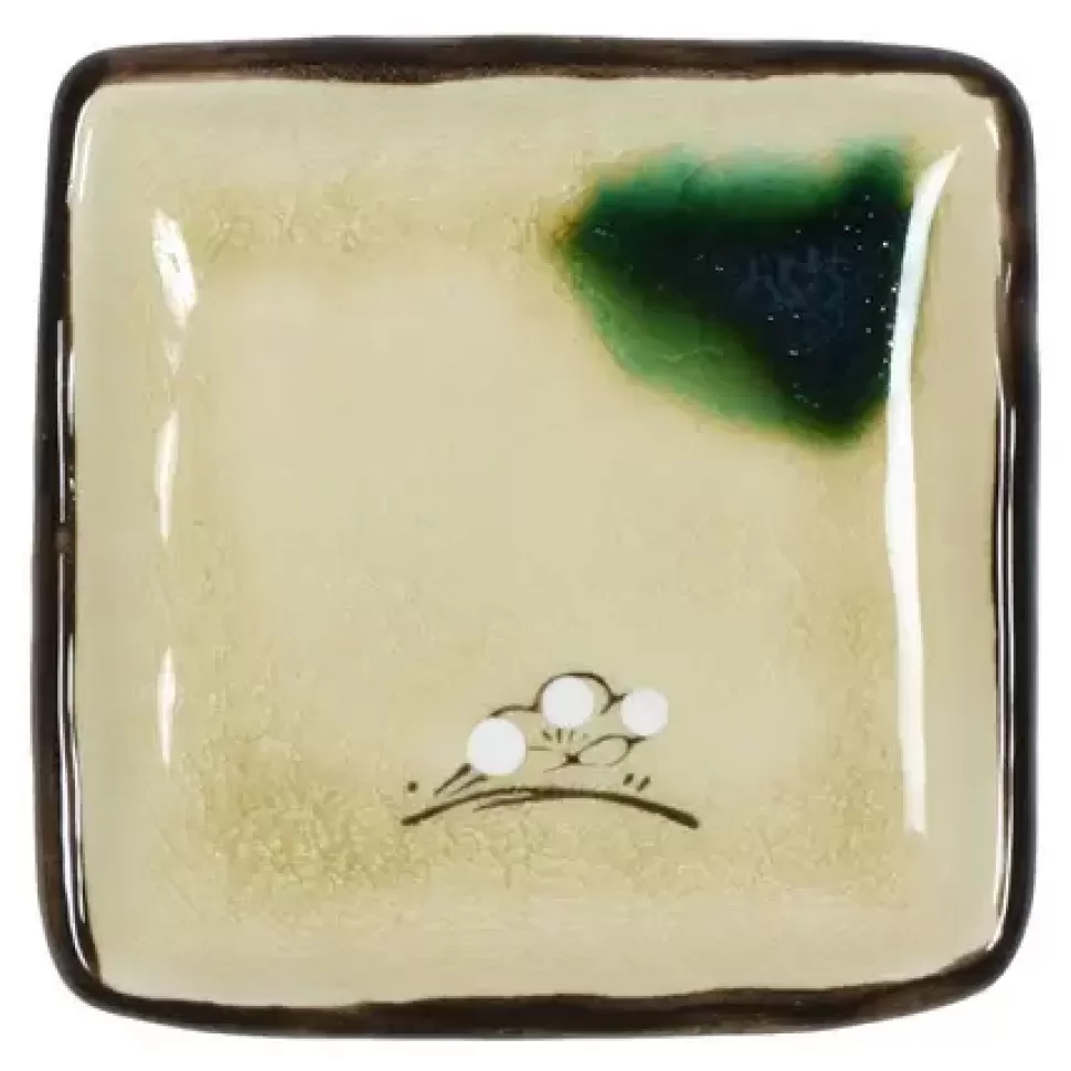 MIYA Company Small Plates^Oribe Plum 4.5" Sq. Plate