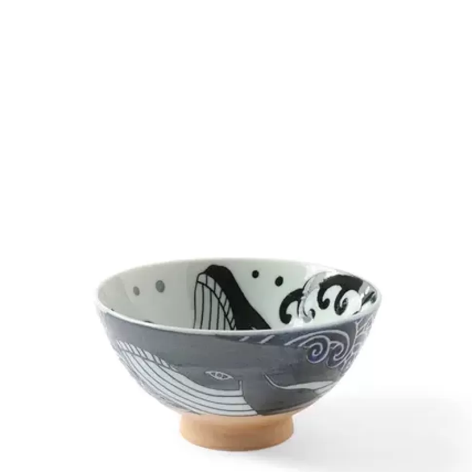 MIYA Company Bowls^Rice Bowl Blue Whale Waves