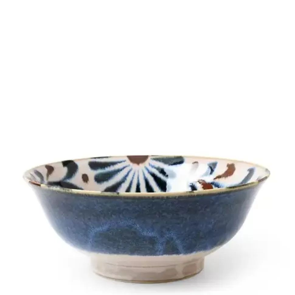 MIYA Company Ramen Bowls^Rustic Blue Floral Noodle Bowl