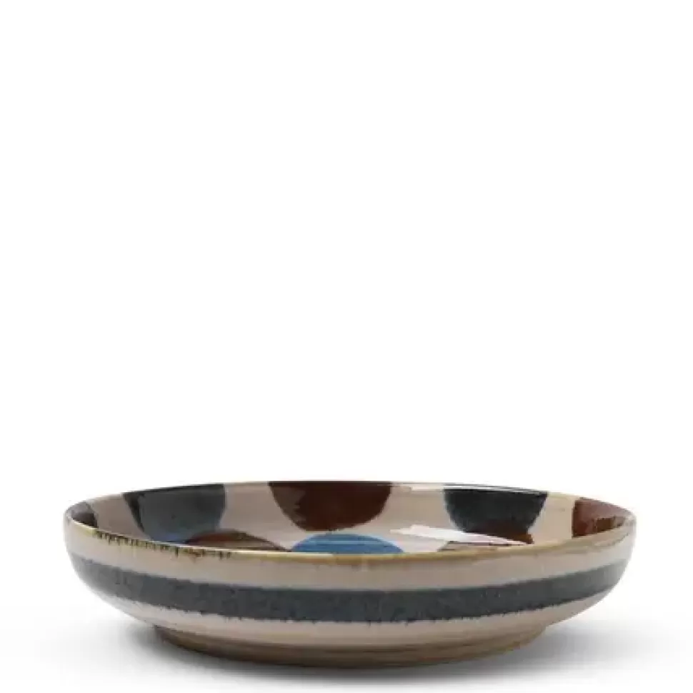 MIYA Company Shallow Bowls^Rustic Dots 7.75" Shallow Bowl