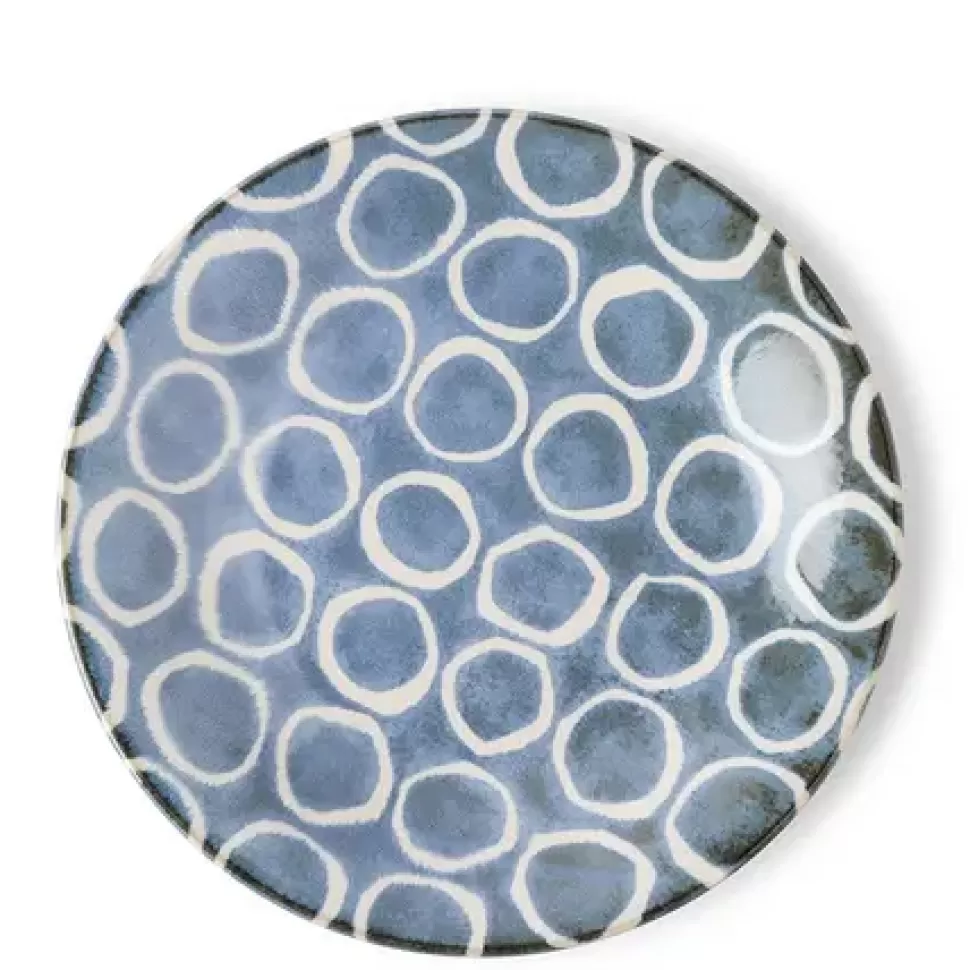 MIYA Company Large Plates^Rustic White Circles 11" Plate