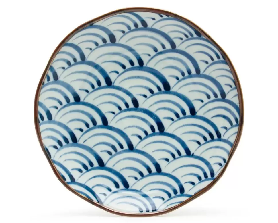 MIYA Company Large Plates^Saikai Nami Waves 9" Plate