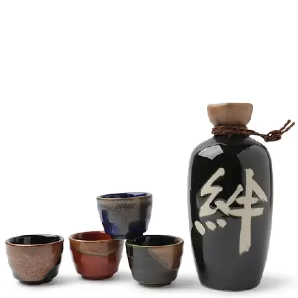 MIYA Company Sake Sets^Sake Set Oribe Kizuna