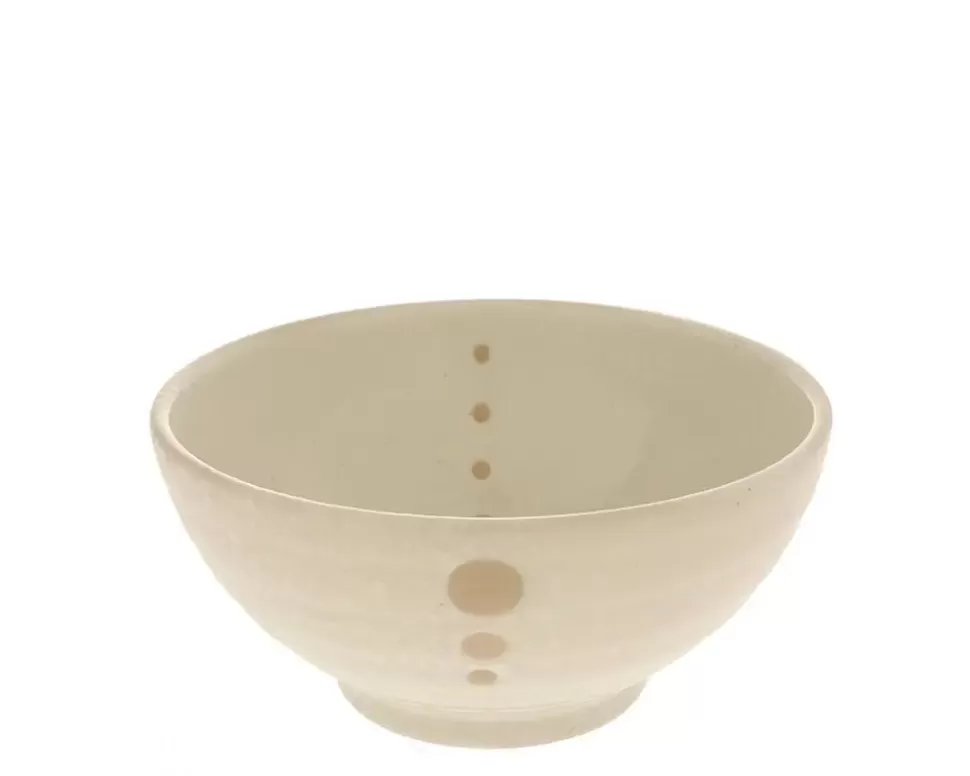 MIYA Company Medium Bowls^Satin White Dots 7-1/4" Bowl