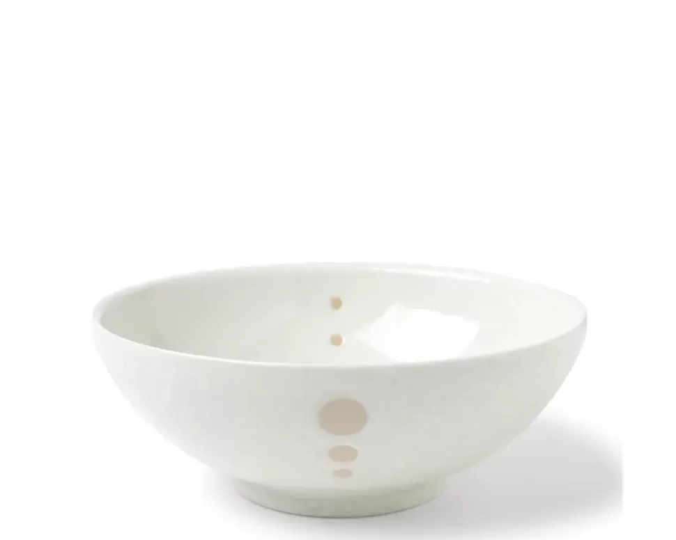 MIYA Company Large Bowls^Satin White Dots 8-3/8" Bowl