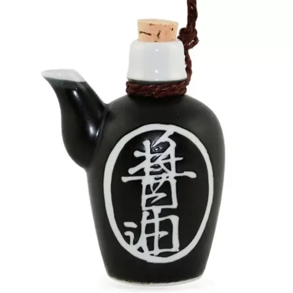 MIYA Company Sauce Pots^Shoyu 8 Oz. Sauce Pot With Cork - Black