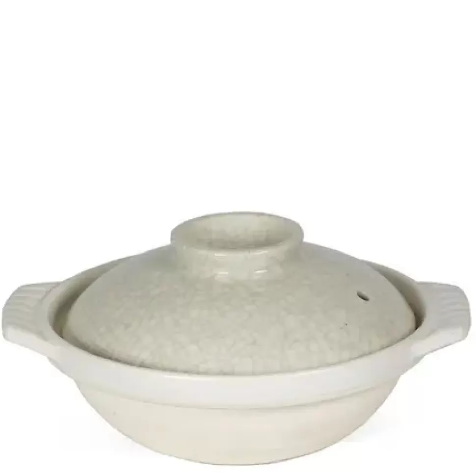 MIYA Company Donabe Casseroles^Sumi Kannyu White Donabe Casserole, 34 Oz.