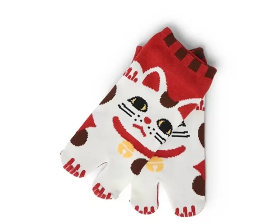 MIYA Company Other^Tabi Socks - Maneki Neko Red