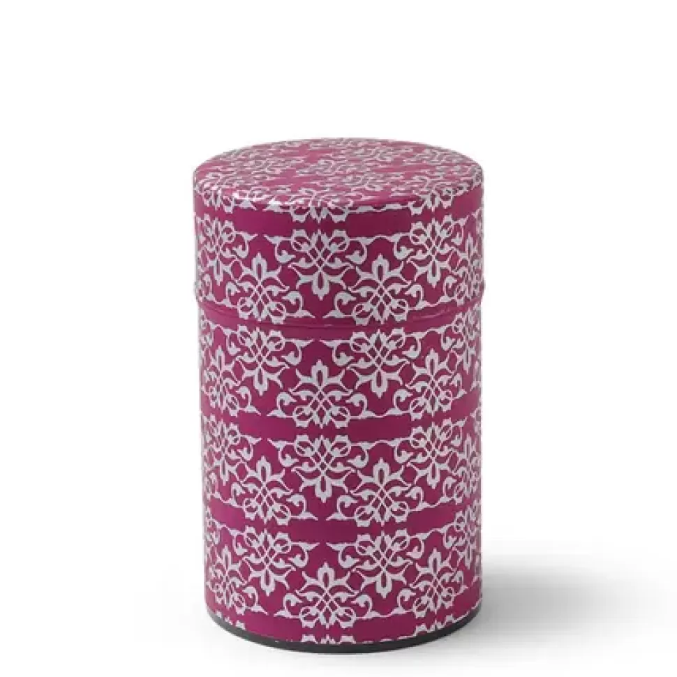 MIYA Company Teaware Accessories^Tea Canister Fuschia/Silver Bar