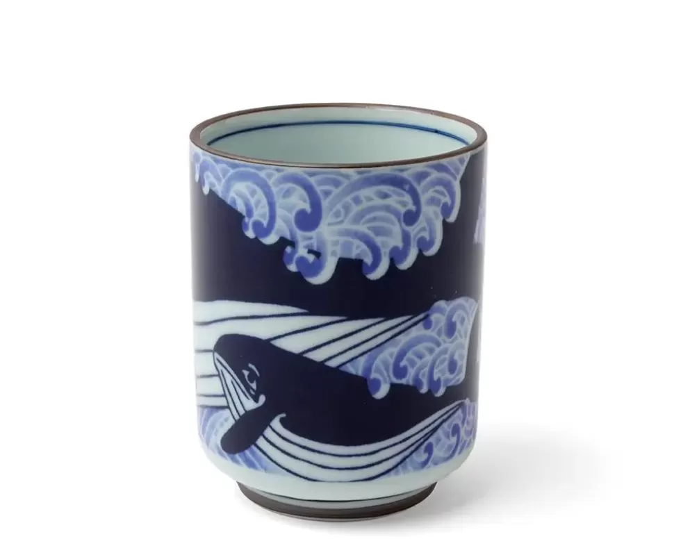 MIYA Company Cups/Mugs^Teacup Blue Whale Waves