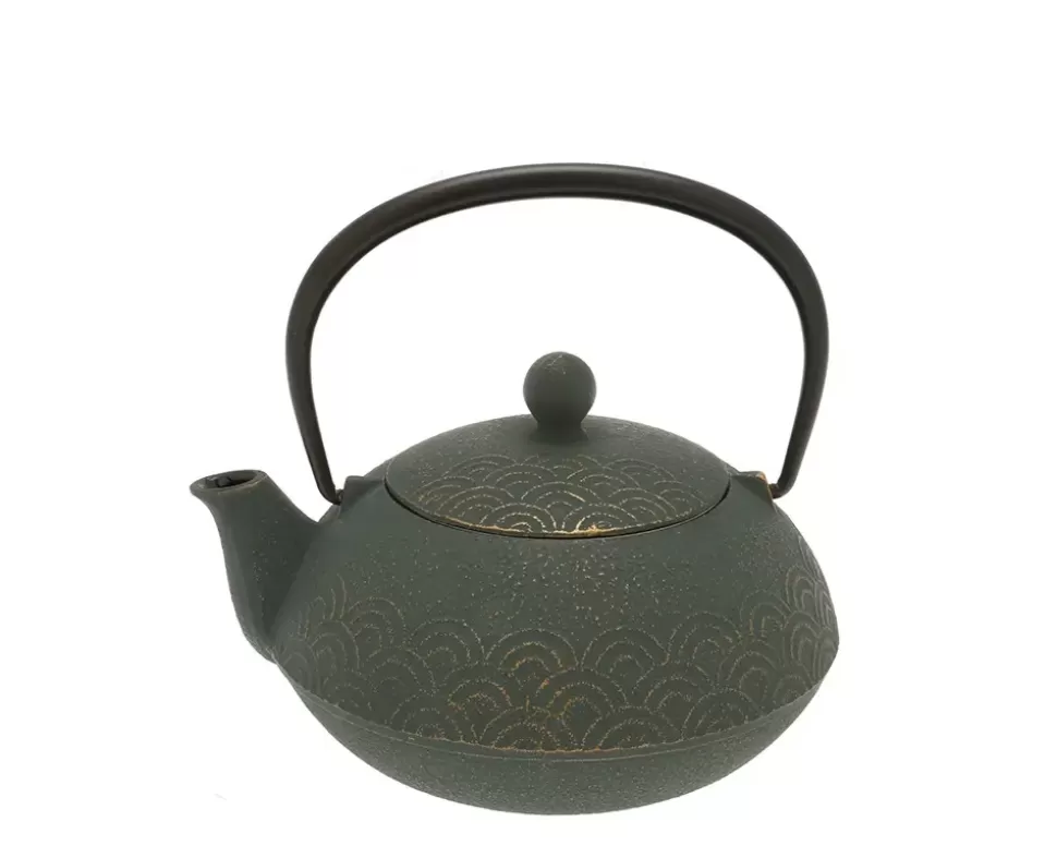 MIYA Company Teapots - Cast Iron^Teapot Cast Iron Bronze Waves