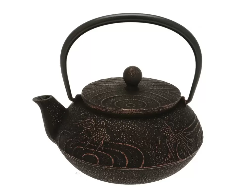 MIYA Company Teapots - Cast Iron^Teapot Cast Iron Copper Black Goldfish