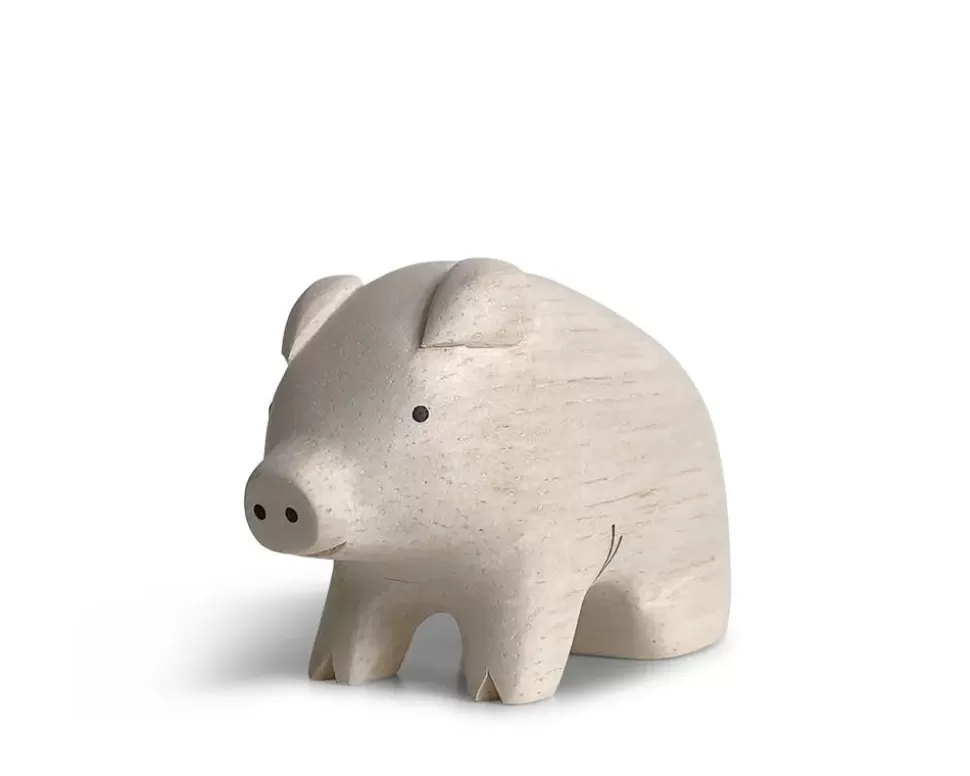 MIYA Company Pigs^T-Lab Wooden Animal - Pig