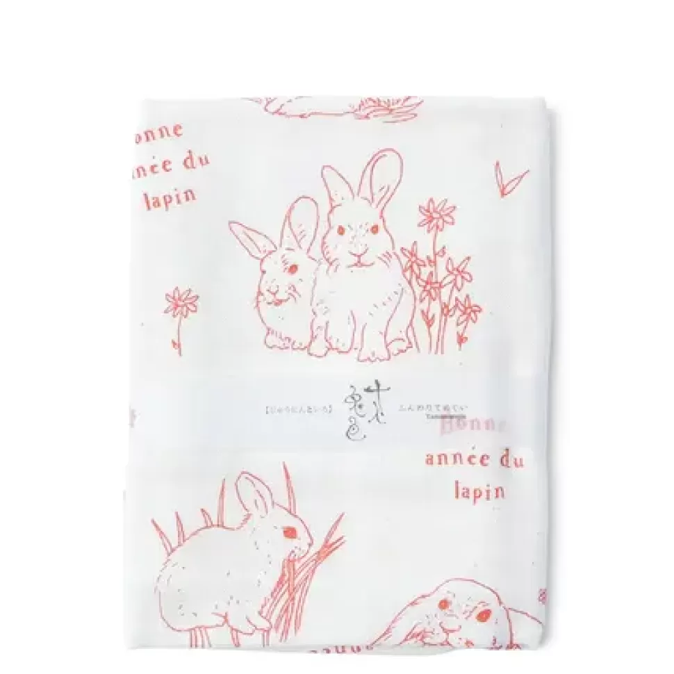 MIYA Company Rabbits^Towel Red Rabbits