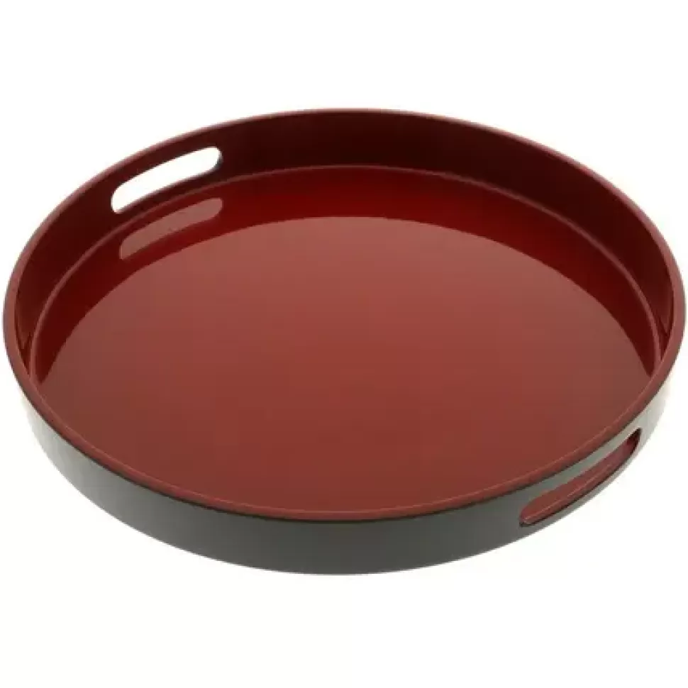 MIYA Company Trays^Tray Black/Red 13-1/2"