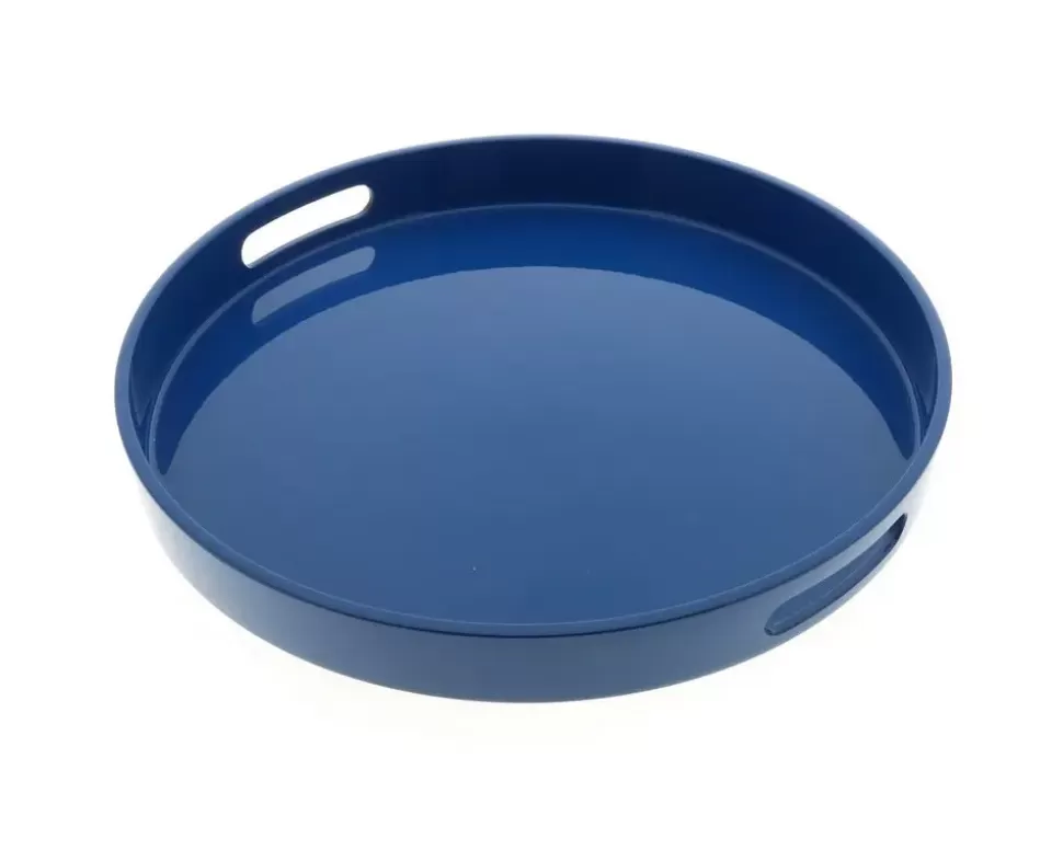 MIYA Company Trays^Tray Blue Round 13-1/2"