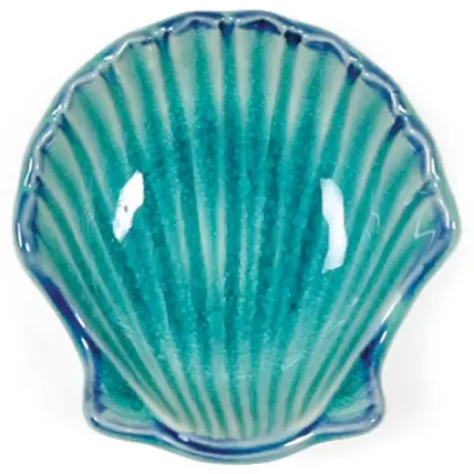 MIYA Company Sauce Dishes^Turquoise Blue Shell 3.5" Bowl