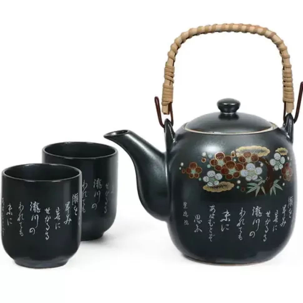 MIYA Company Tea Sets - Ceramic^Ume Poem Tea Set