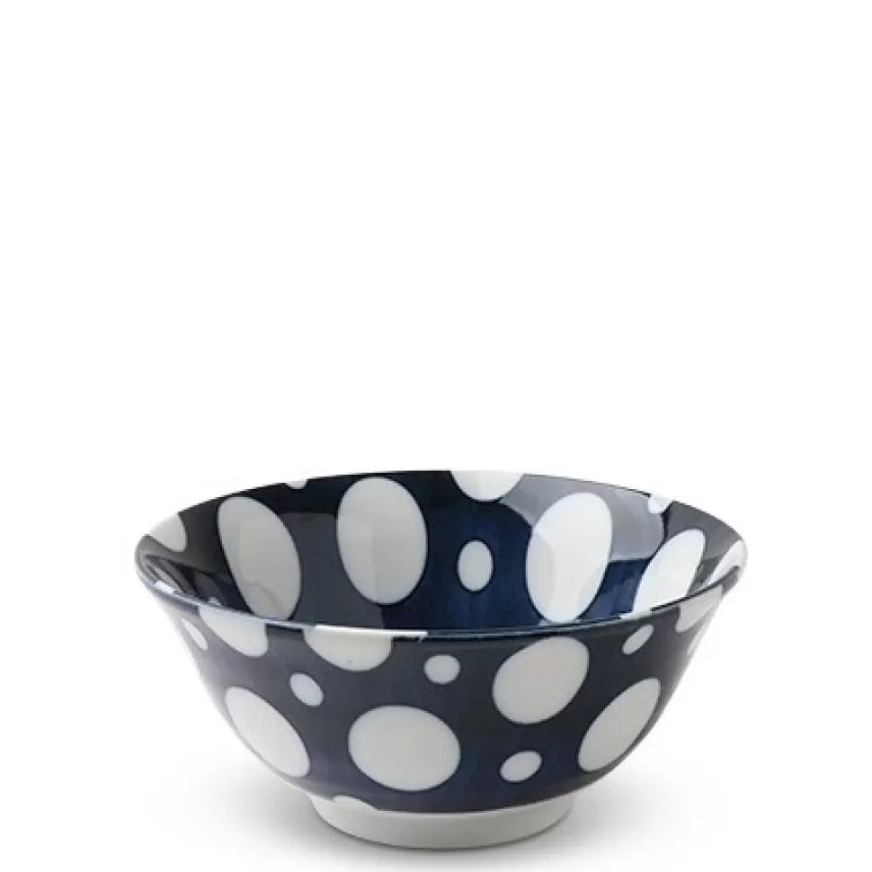 MIYA Company Blue & White 6" Bowls^White Dots 5.75" Bowl