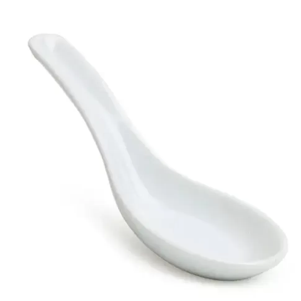 MIYA Company Soup Spoons^White Porcelain Soup Spoon