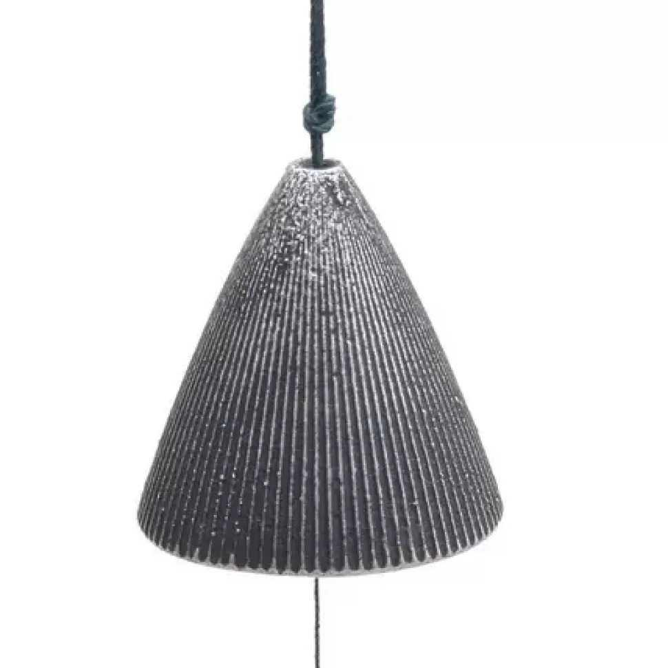 MIYA Company Wind Chimes^Wind Chime Cone Pewter Ribbed 2"