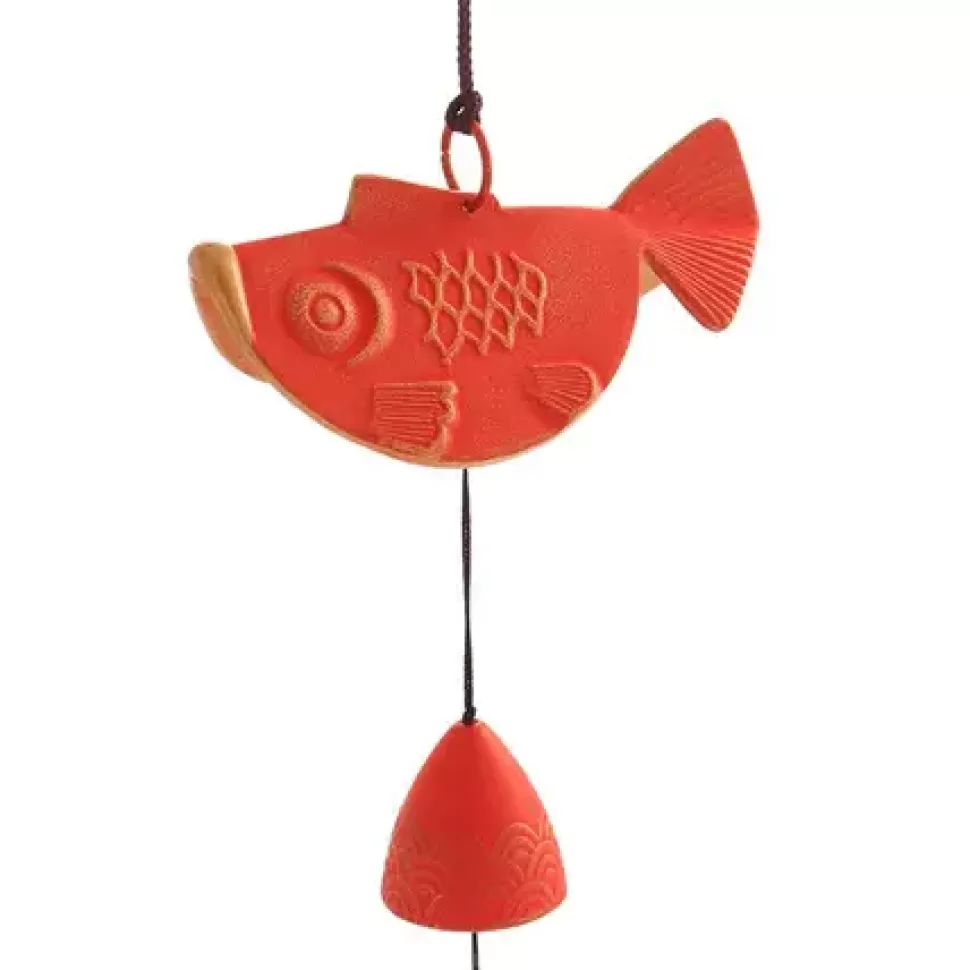 MIYA Company Fish^Wind Chime Goldfish Red/Gold 2-3/4"