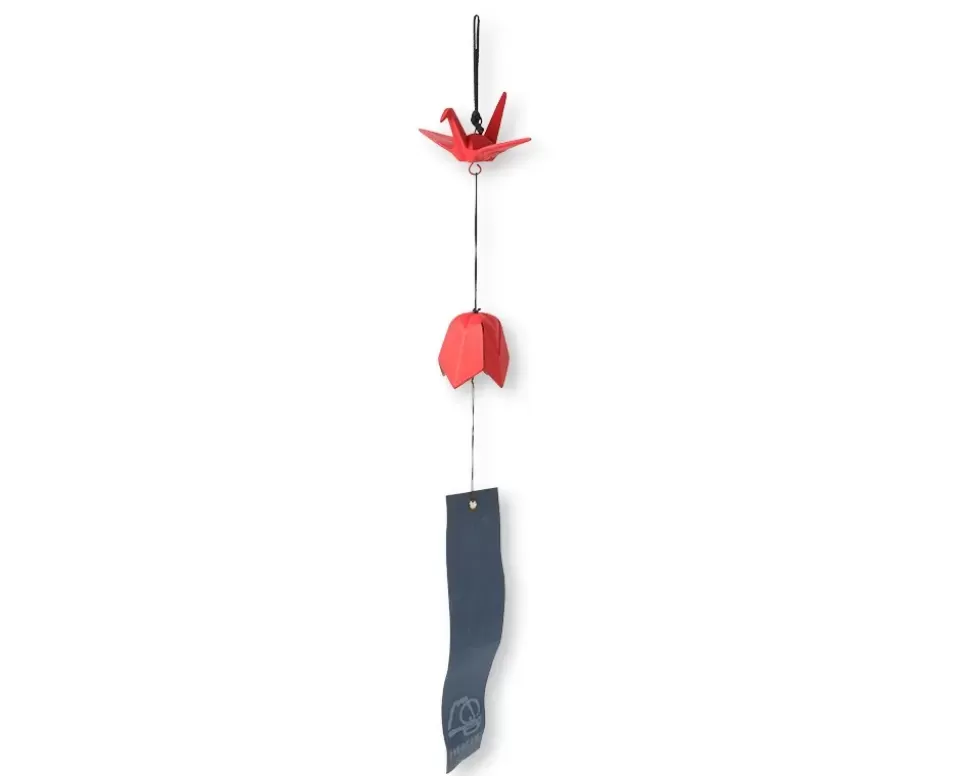 MIYA Company Other^Wind Chime Peace Crane Red 1-7/8"