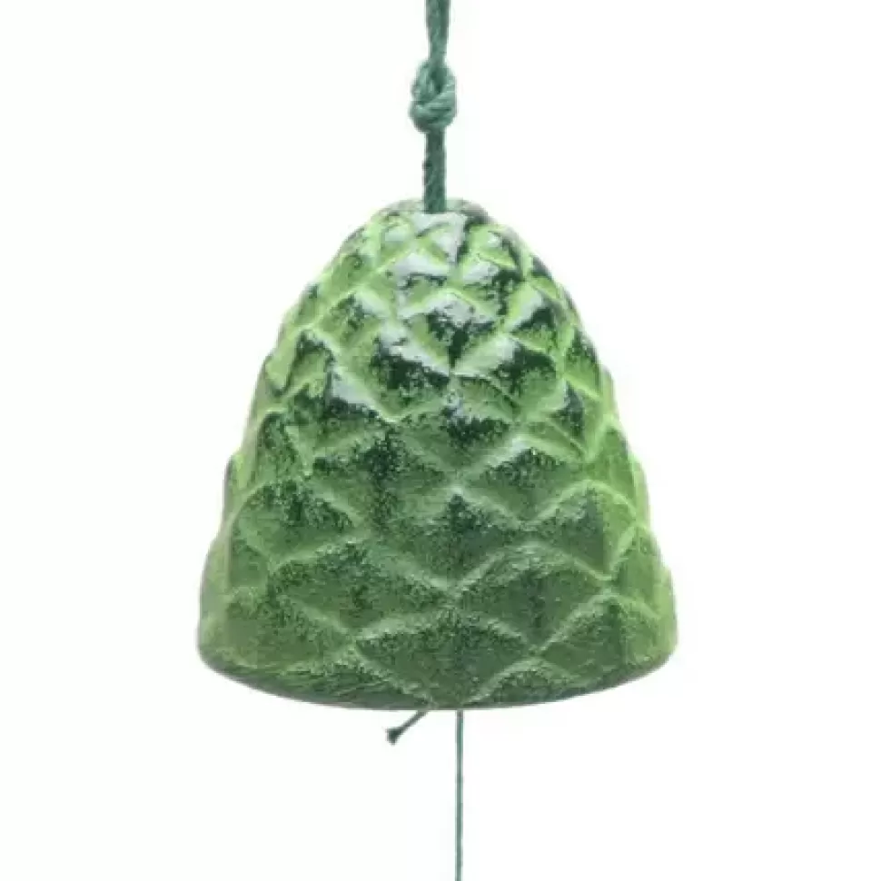 MIYA Company Wind Chimes^Wind Chime Pine Cone Green 1-5/8"